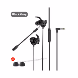 OLAF 3.5mm Wired Headphones Gaming Headset Bass Stereo Gamer Earphones - Black-grey