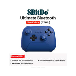 8BitDo - Ultimate Wireless Bluetooth Controller Gamepad with Charging - Blue