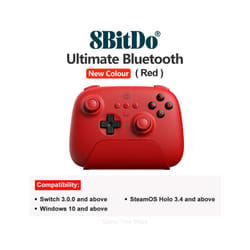 8BitDo - Ultimate Wireless Bluetooth Controller Gamepad with Charging - Red