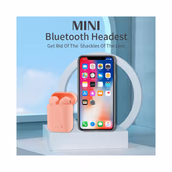 I12 Macaron Bluetooth Headset Matte Sports Binaural Wireless I12tws Bluetooth - Pink