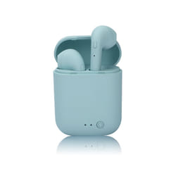 I12 Macaron Bluetooth Headset Matte Sports Binaural Wireless I12tws Bluetooth - Blue