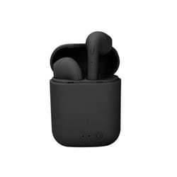 I12 Macaron Bluetooth Headset Matte Sports Binaural Wireless I12tws Bluetooth - Black