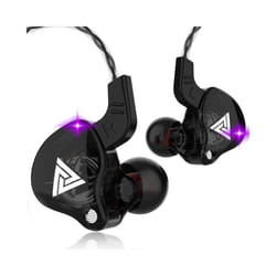 QKZ AK6 HiFi Wired EarphoneRace Sport Headphone Bass Stereo Noise Reduction - Black With mic