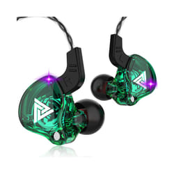 QKZ AK6 HiFi Wired EarphoneRace Sport Headphone Bass Stereo Noise Reduction - Green With mic