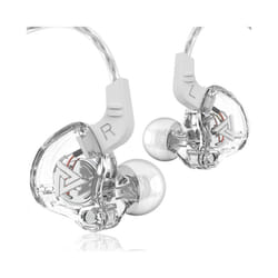 QKZ AK6 HiFi Wired EarphoneRace Sport Headphone Bass Stereo Noise Reduction - White With mic