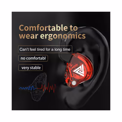 QKZ AK6 HiFi Wired EarphoneRace Sport Headphone Bass Stereo Noise Reduction - White With mic