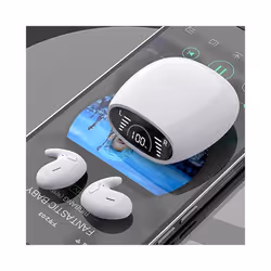New MD528 Mini Invisible Earphone Sleeping Headset Wireless Bluetooth - MD528 White