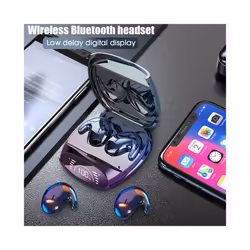 New MD528 Mini Invisible Earphone Sleeping Headset Wireless Bluetooth - 538 Black