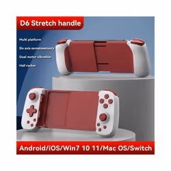 D6 Wireless Stretching Extendable Gaming Controller Bluetooth-Compatible - white red