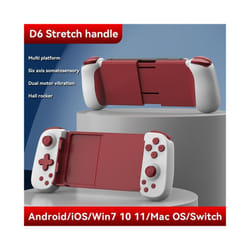 D6 Wireless Stretching Extendable Gaming Controller Bluetooth-Compatible - white red