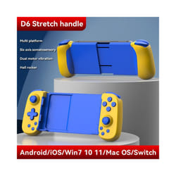 D6 Wireless Stretching Extendable Gaming Controller Bluetooth-Compatible - yellow blue