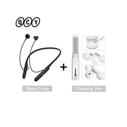 QCY C1 C2 Wireless Headphone Bluetooth 5.2 Magnetic Neckband Earphones - C1Black with pen