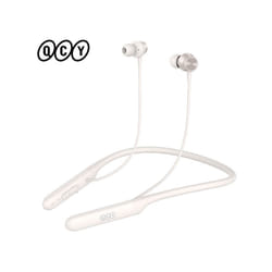 QCY C1 C2 Wireless Headphone Bluetooth 5.2 Magnetic Neckband Earphones - C2 White
