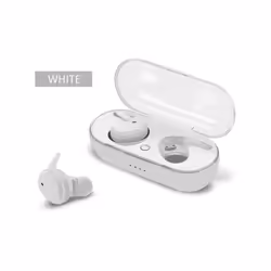 TWS Wireless Headphones Bluetooth Earphones Touch Control Sports Earbuds - White