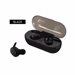 TWS Wireless Headphones Bluetooth Earphones Touch Control Sports Earbuds - Black