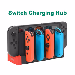 for Nintendo Switch JoyCon Charging Dock Hub USB Controller Charger Dock - Green Blue
