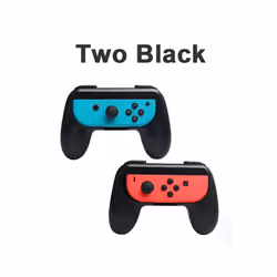 2PCS Gamepads Grip Handle for Nintendo Switch Joypad Stand Holder Case - Two Black