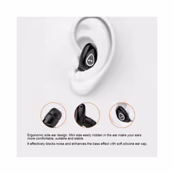 YX01 Mini Invisible Ture Wireless Earphones Bluetooth Headphone Handsfree - Rose Gold