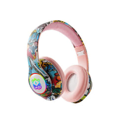 Wireless Headsets Bluetooth Headphones HIFI 3D Stereo Earbuds with Mic - Pink