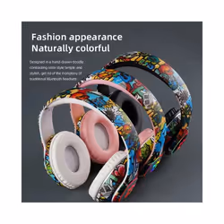 Wireless Headsets Bluetooth Headphones HIFI 3D Stereo Earbuds with Mic - White