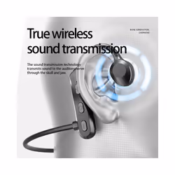 Bluetooth Earphones Hifi Ear-hook Wireless Headset with Mic Waterproof - Pink