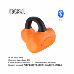 AX11 Bone Conduction Wireless Headphones IPX5 Waterproof Single Ear Clip - Orange