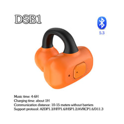 AX11 Bone Conduction Wireless Headphones IPX5 Waterproof Single Ear Clip - Orange