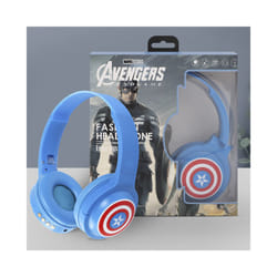 Wireless Bluetooth Headphones HIFI Surround Sound Foldable Laptop Headsets - Captain america