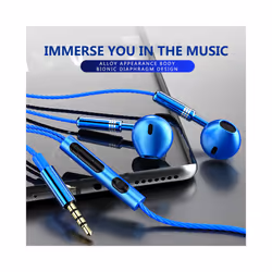 2023 New TWS 9D Stereo Earphones Gamers Headset In-ear Wired Headphone - Black