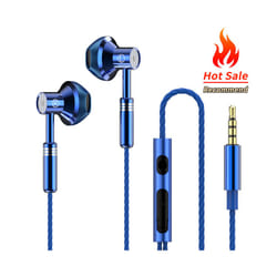2023 New TWS 9D Stereo Earphones Gamers Headset In-ear Wired Headphone - Blue