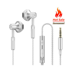 2023 New TWS 9D Stereo Earphones Gamers Headset In-ear Wired Headphone - Silver
