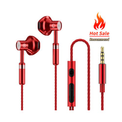 2023 New TWS 9D Stereo Earphones Gamers Headset In-ear Wired Headphone - Red