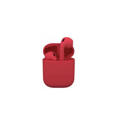 New I12 TWS Macaron Earphones Wireless Bluetooth 5.0 Matte Sport Sport - Red