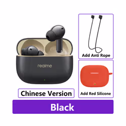 New Realme Buds T300 True Wireless Earphone 30dB Active Noise Cancelling - CN Black n Red