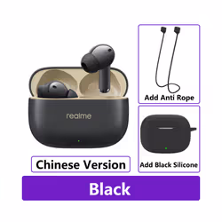 New Realme Buds T300 True Wireless Earphone 30dB Active Noise Cancelling - CN Black n Black