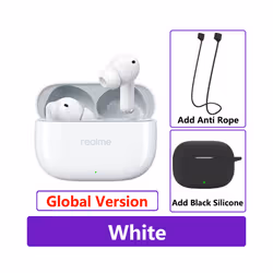 New Realme Buds T300 True Wireless Earphone 30dB Active Noise Cancelling - GL White n Black