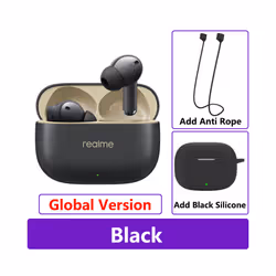 New Realme Buds T300 True Wireless Earphone 30dB Active Noise Cancelling - GL Black n Black