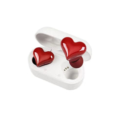 New Wireless Bluetooth Headphones Heart Shaped Earphones woman Earphone - red