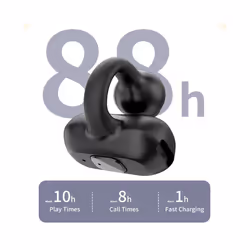 TWS Bluetooth 5.3 Ear Clip on Headphones Wireless Earphones Earclip HiFi - Khaki