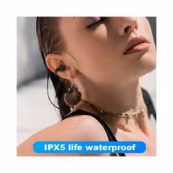 TWS Bluetooth 5.3 Ear Clip on Headphones Wireless Earphones Earclip HiFi - Khaki