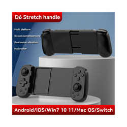 D6 Wireless Gamepad Stretching Extendable Gaming Controller Bluetooth - Black