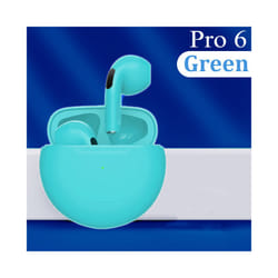 Air Pro 6 TWS Bluetooth Earphone Wireless Headphone HiFi Bass Game Headset - Green