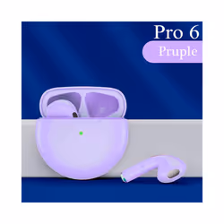 Air Pro 6 TWS Bluetooth Earphone Wireless Headphone HiFi Bass Game Headset - purple