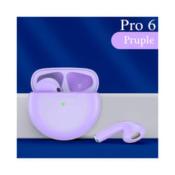 Air Pro 6 TWS Bluetooth Earphone Wireless Headphone HiFi Bass Game Headset - purple