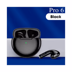 Air Pro 6 TWS Bluetooth Earphone Wireless Headphone HiFi Bass Game Headset - black