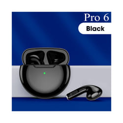 Air Pro 6 TWS Bluetooth Earphone Wireless Headphone HiFi Bass Game Headset - black