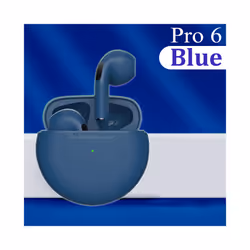 Air Pro 6 TWS Bluetooth Earphone Wireless Headphone HiFi Bass Game Headset - blue