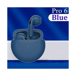 Air Pro 6 TWS Bluetooth Earphone Wireless Headphone HiFi Bass Game Headset - blue