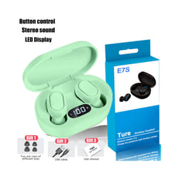 E7S Wireless Bluetooth Earphones Earset Stereo Headphones Sport Noise - Green