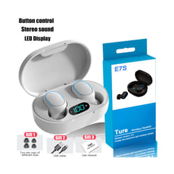 E7S Wireless Bluetooth Earphones Earset Stereo Headphones Sport Noise - White
